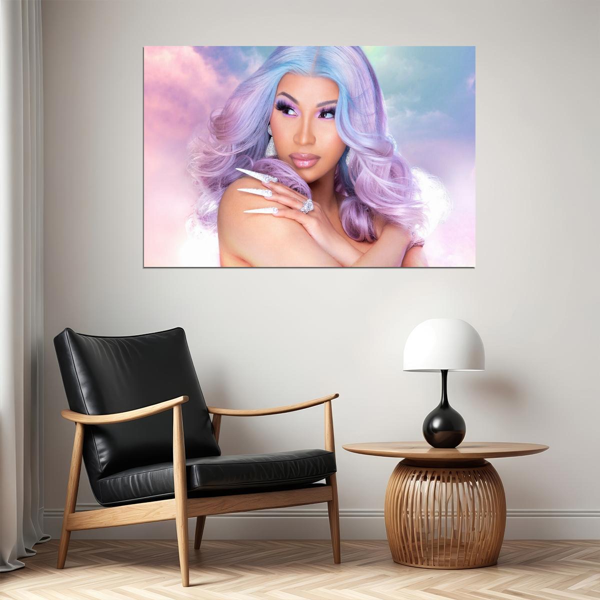 Cardi B American Fashion Female Rapper Actress Poster Wall Art Print Home Wall Decor - xonomax