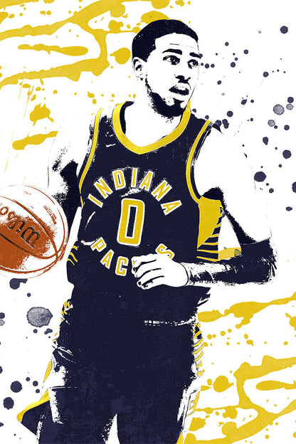 Tyrese Haliburton Indiana Pacers Basketball Player Poster Wall Art Print Home Wall Decor - xonomax