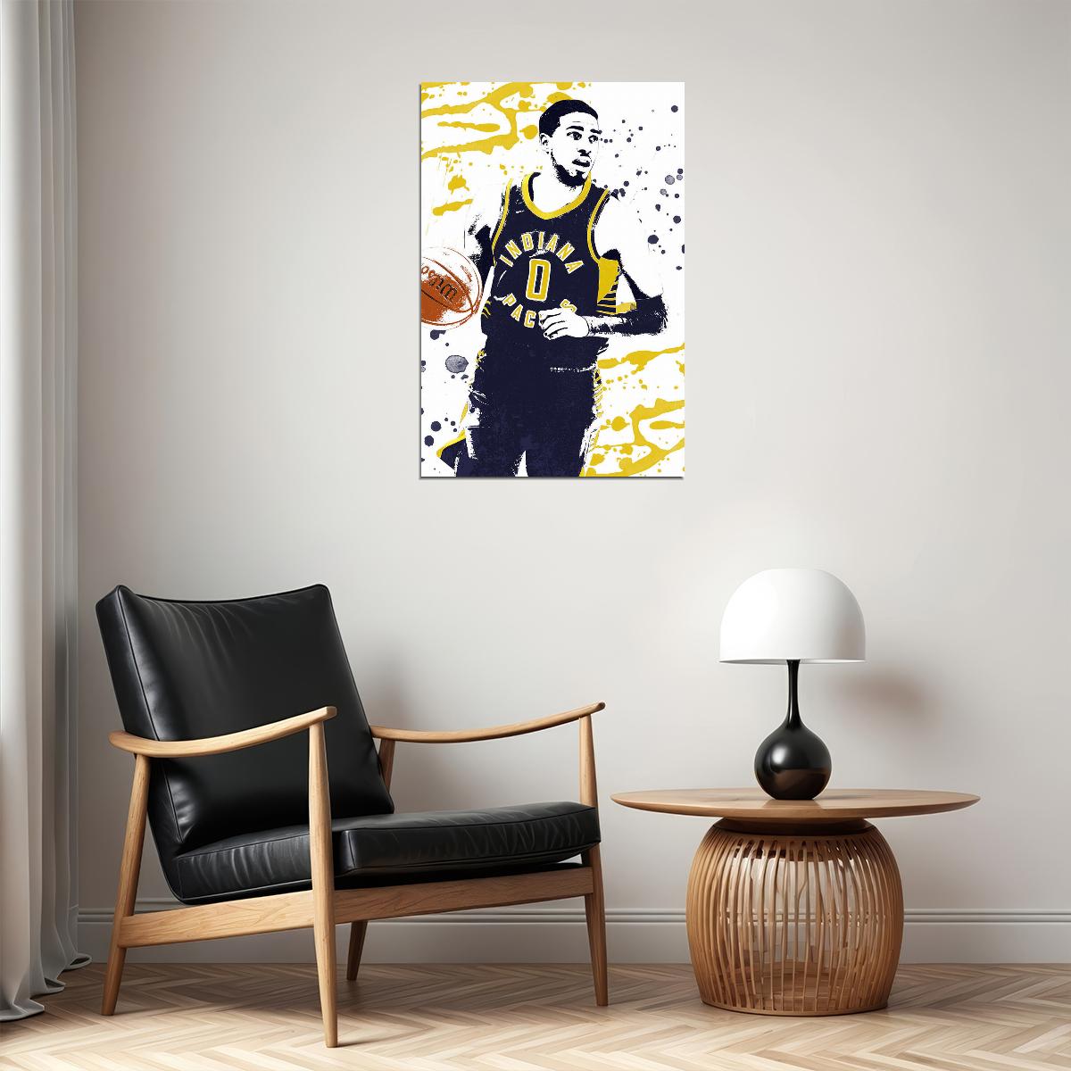 Tyrese Haliburton Indiana Pacers Basketball Player Poster Wall Art Print Home Wall Decor - xonomax