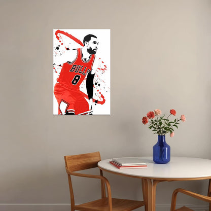 Zach Lavine Chicago Bulls Basketball Player Poster Wall Art Print Home Wall Decor