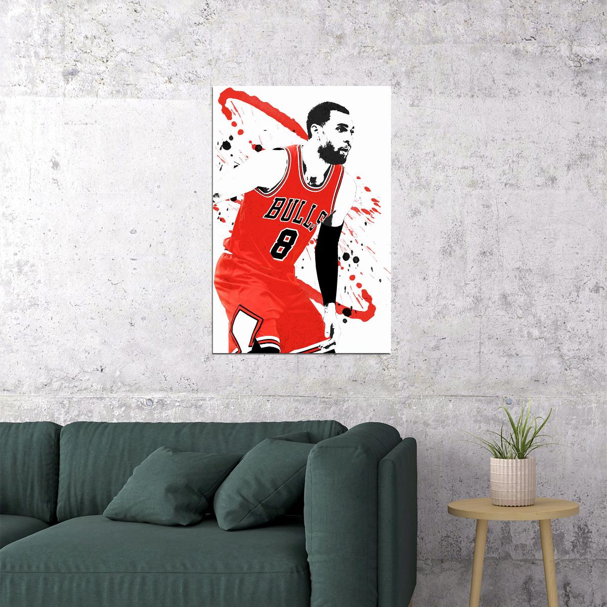 Zach Lavine Chicago Bulls Basketball Player Poster Wall Art Print Home Wall Decor