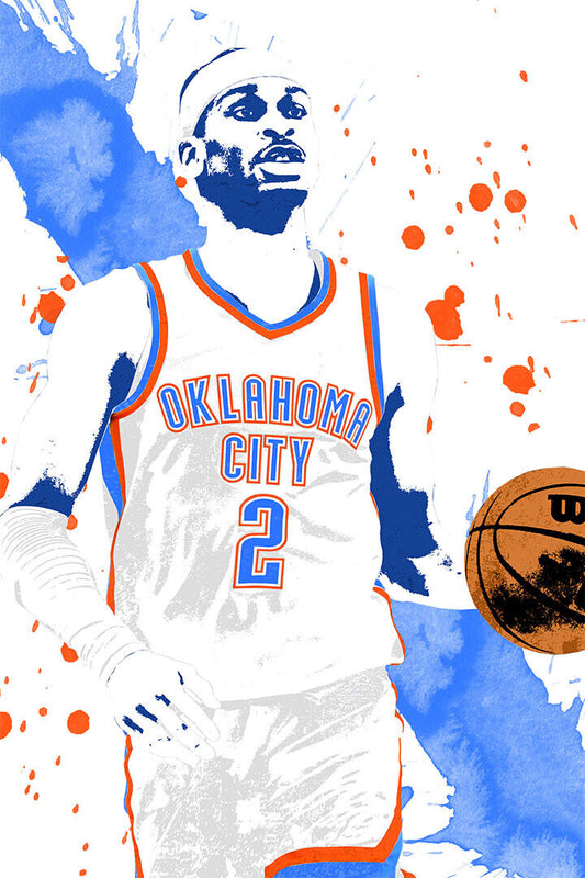 Shai Gilgeous Alexander Oklahoma City Thunder Basketball Poster Wall Art Print Home Wall Decor - xonomax