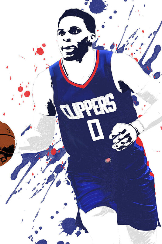 Russell Westbrook Clippers Basketball Player Poster Wall Art Print Home Wall Decor