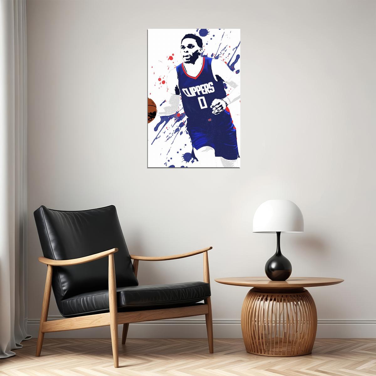 Russell Westbrook Clippers Basketball Player Poster Wall Art Print Home Wall Decor