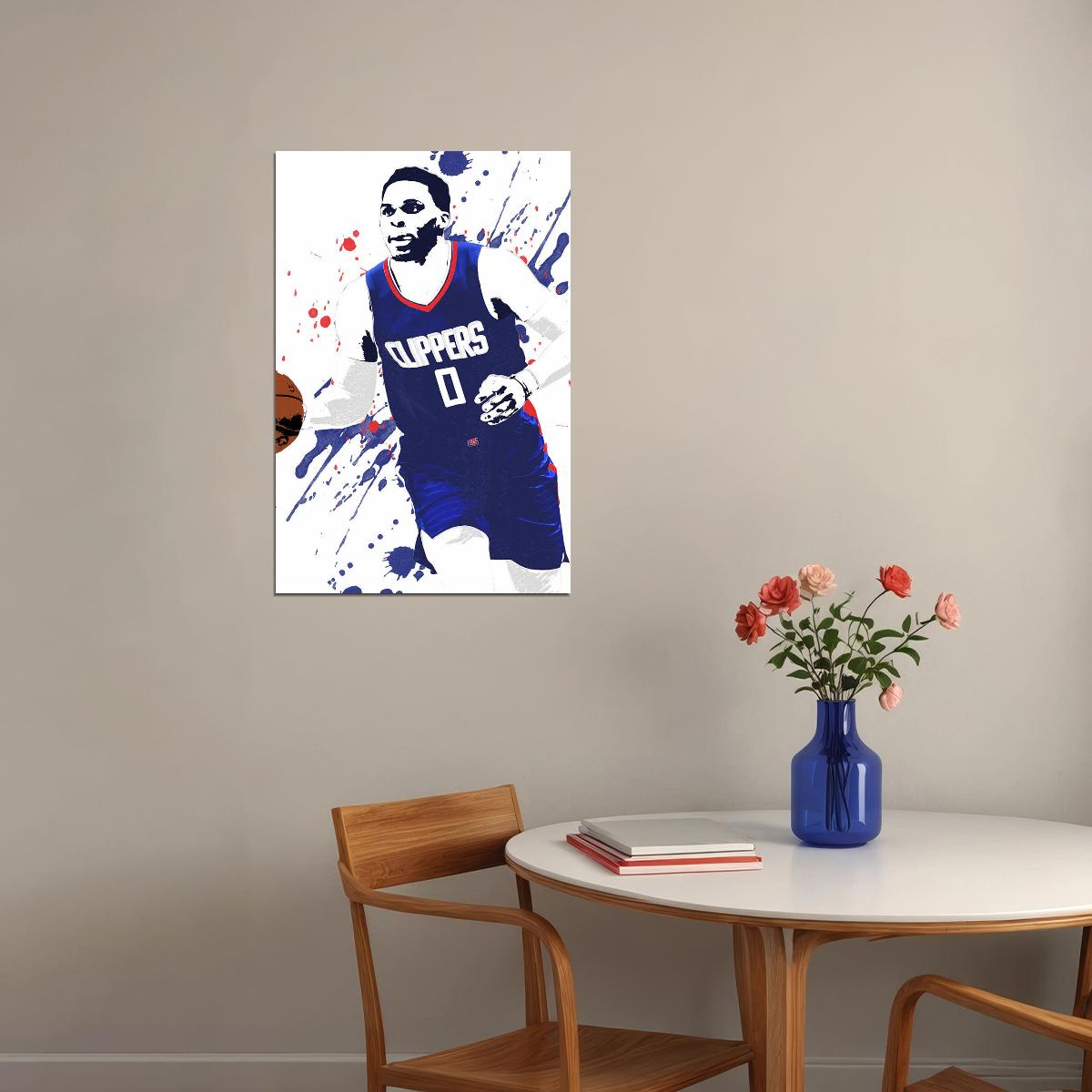 Russell Westbrook Clippers Basketball Player Poster Wall Art Print Home Wall Decor