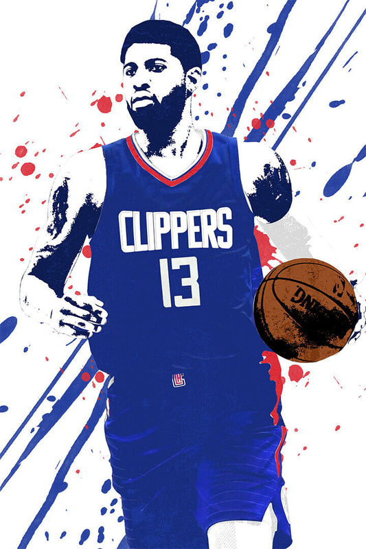 Paul George La Clippers Basketball Player Poster Wall Art Print Home Wall Decor - xonomax