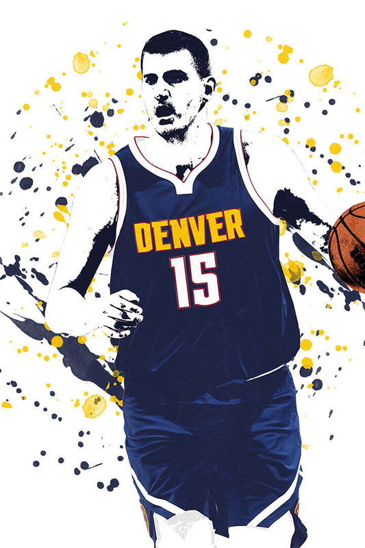 Nikola Jokic Denver Nuggets Basketball Player Poster Wall Art Print Home Wall Decor - xonomax