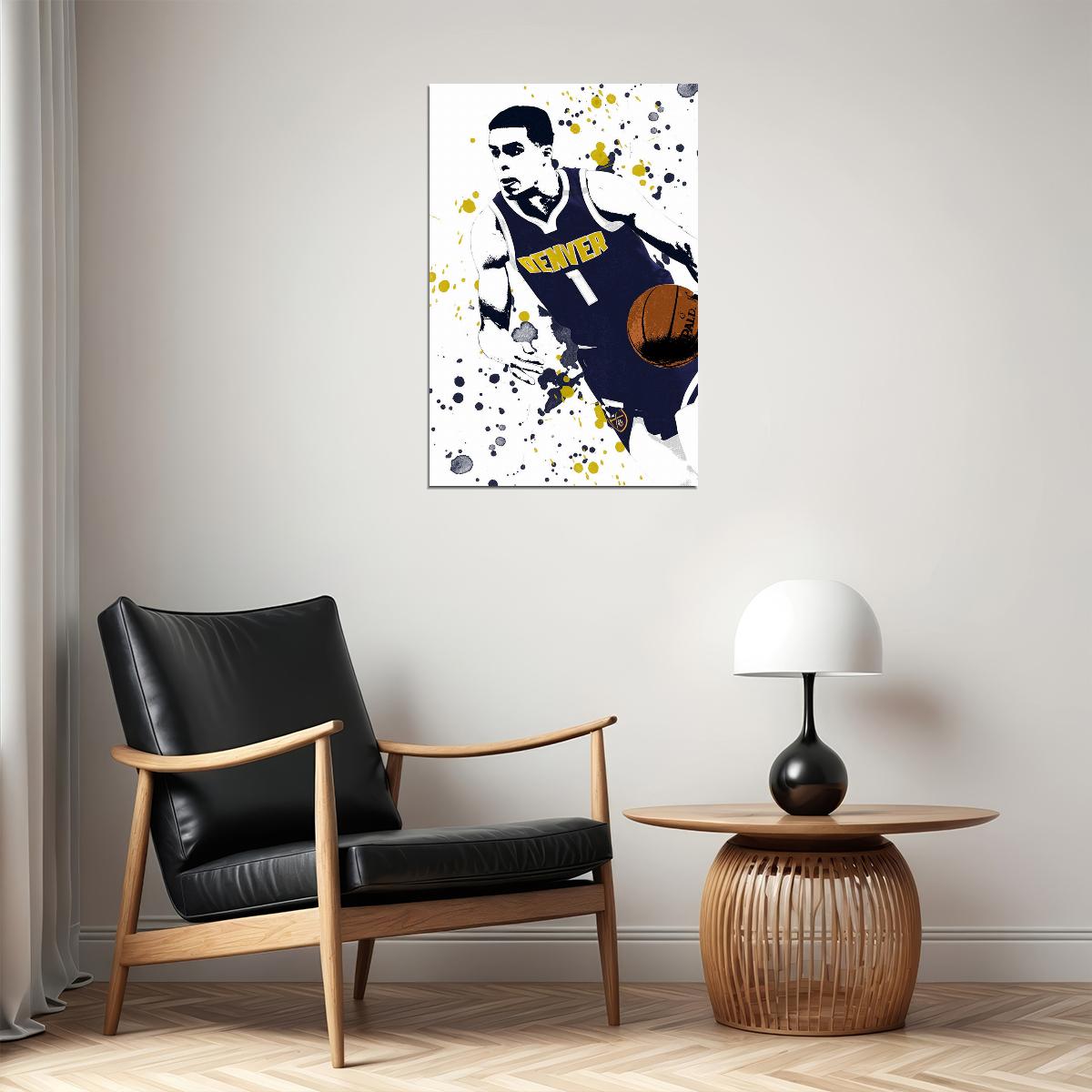 Michael Porter Jr 1 Denver Nuggets Basketball Player Poster Wall Art Print Home Wall Decor - xonomax