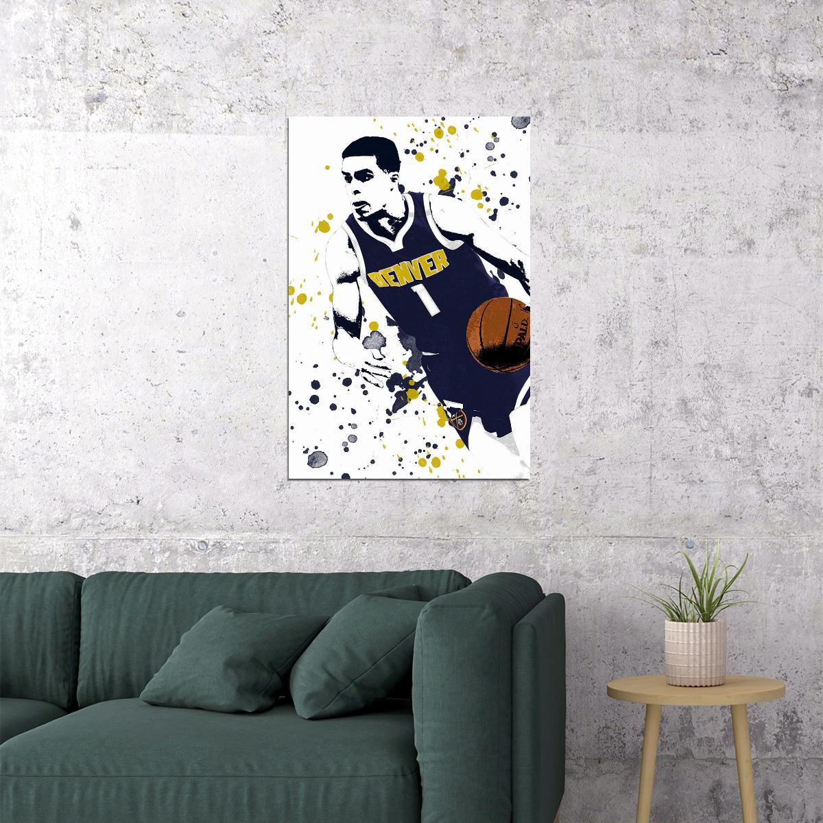 Michael Porter Jr 1 Denver Nuggets Basketball Player Poster Wall Art Print Home Wall Decor - xonomax