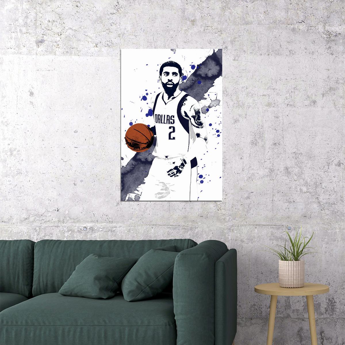 Kyrie Irving Dallas Mavericks Basketball Player Poster Wall Art Print Home Wall Decor - xonomax