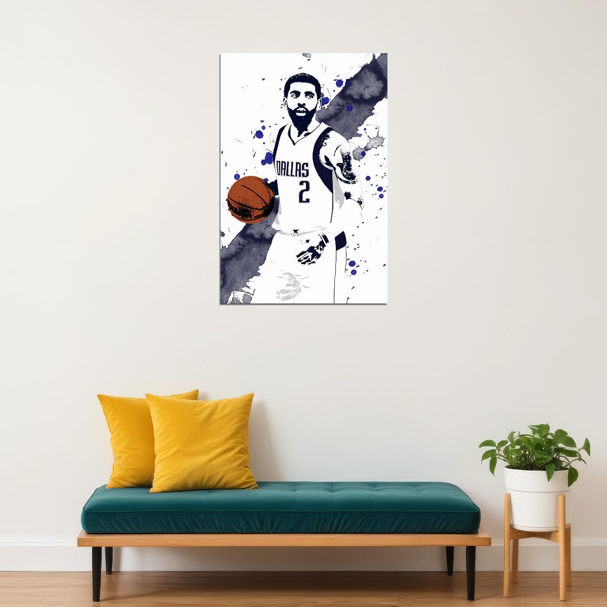 Kyrie Irving Dallas Mavericks Basketball Player Poster Wall Art Print Home Wall Decor - xonomax