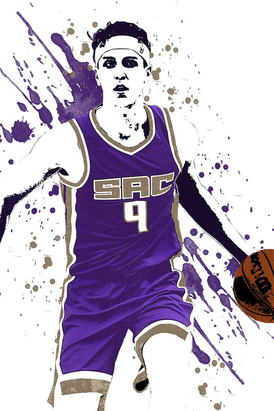 Sacramento Kings Team Kevin Huerter Basketball Player Poster Wall Art Print Home Wall Decor