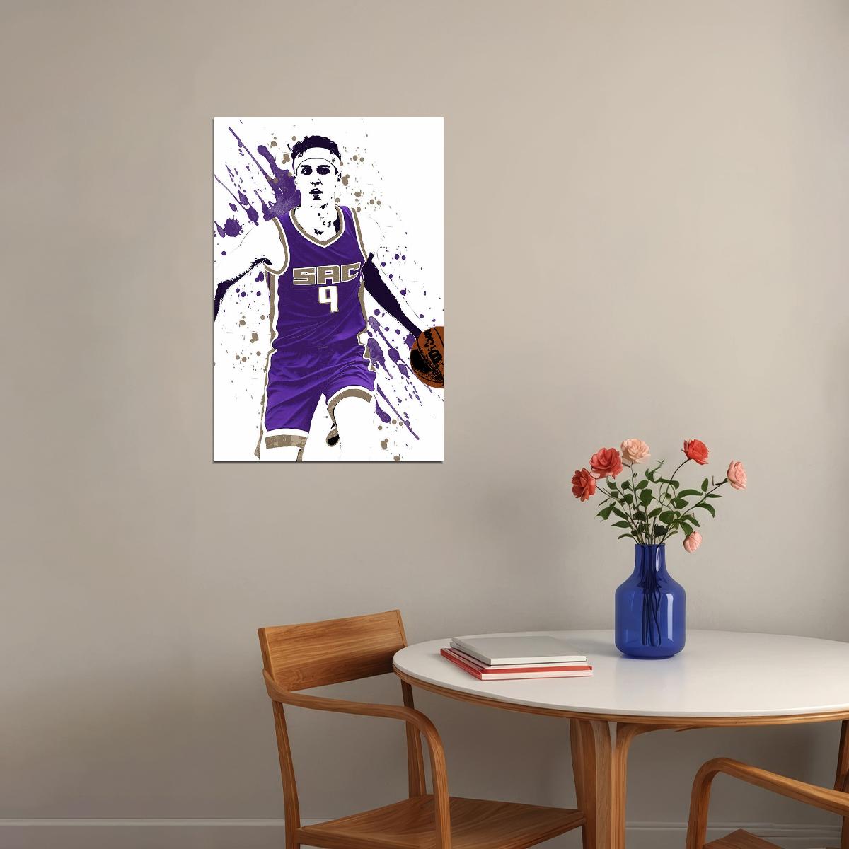 Sacramento Kings Team Kevin Huerter Basketball Player Poster Wall Art Print Home Wall Decor