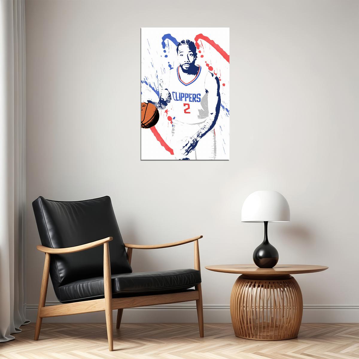 Kawhi Leonard La Clippers Basketball Star Player Poster Wall Art Print Home Wall Decor - xonomax