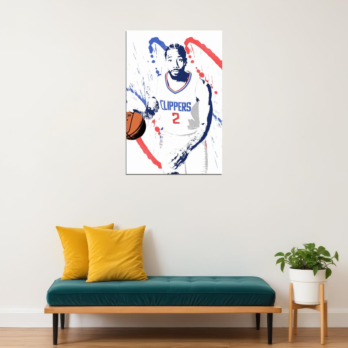 Kawhi Leonard La Clippers Basketball Star Player Poster Wall Art Print Home Wall Decor - xonomax