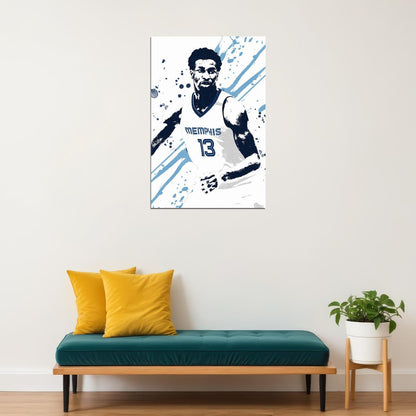 Jaren Jackson Jr Basketball Memphis Grizzlies Team Poster Wall Art Print Home Wall Decor - xonomax