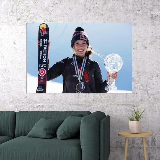 Eileen Gu Chinese Athlete Sports Freestyle Skier Poster Wall Art Print Home Wall Decor - xonomax