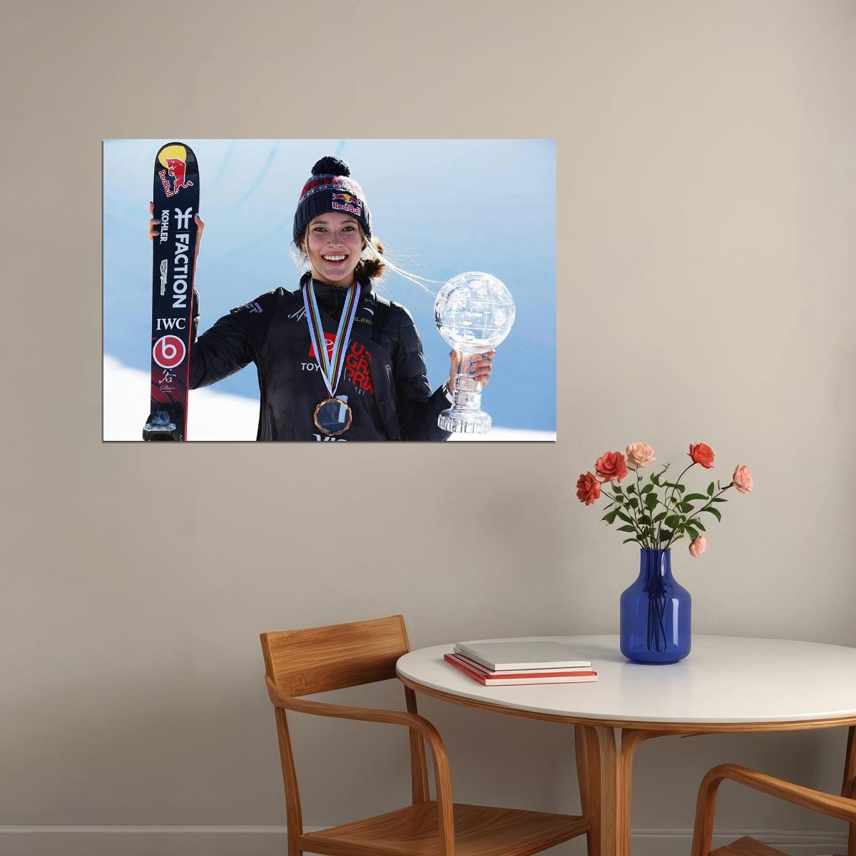 Eileen Gu Chinese Athlete Sports Freestyle Skier Poster Wall Art Print Home Wall Decor - xonomax