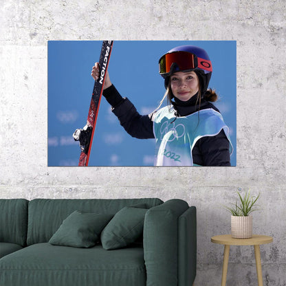 Eileen Gu Chinese Freestyle Skier Athlete Sports Poster Wall Art Print Home Wall Decor - xonomax