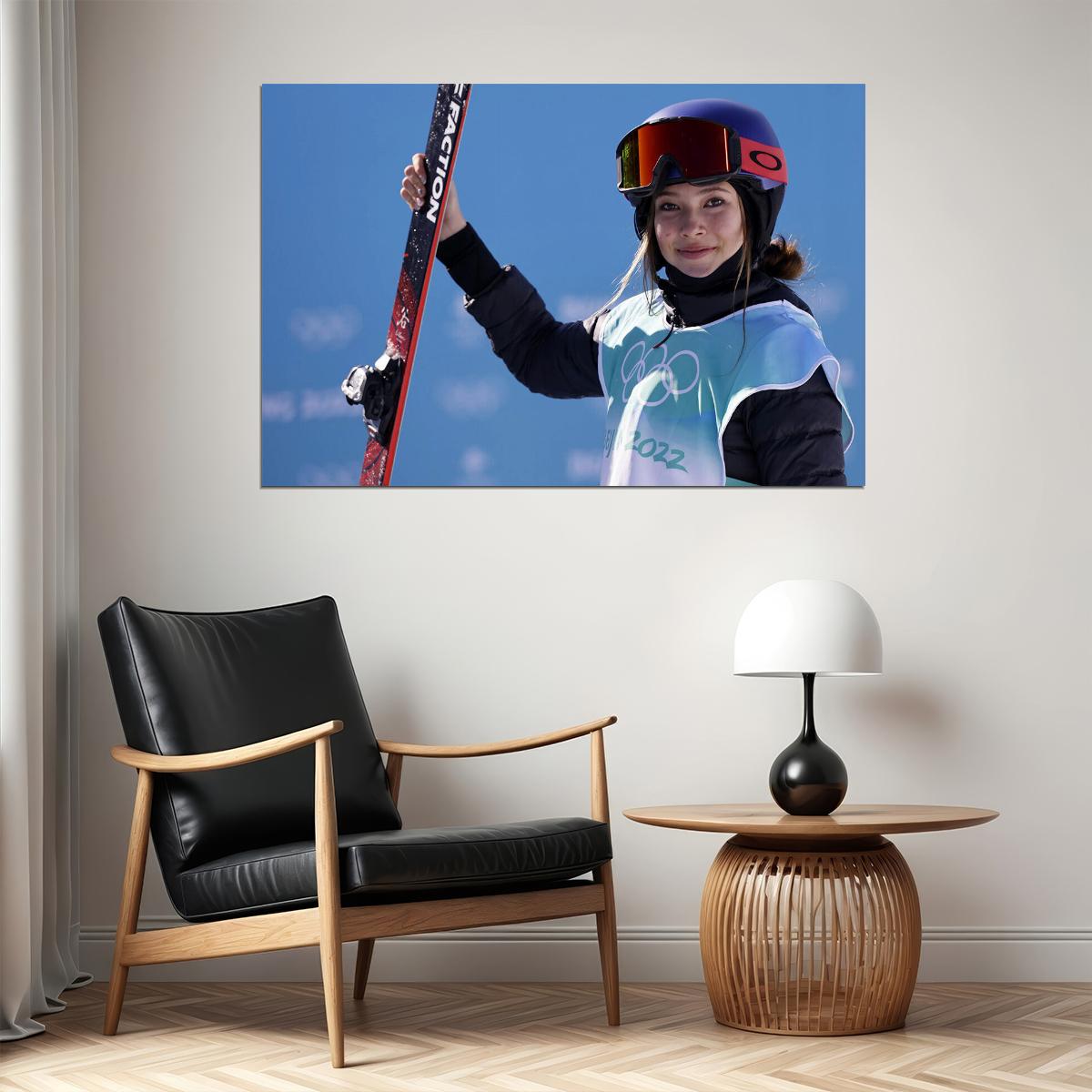 Eileen Gu Chinese Freestyle Skier Athlete Sports Poster Wall Art Print Home Wall Decor - xonomax