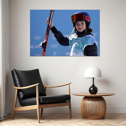 Eileen Gu Chinese Freestyle Skier Athlete Sports Poster Wall Art Print Home Wall Decor - xonomax