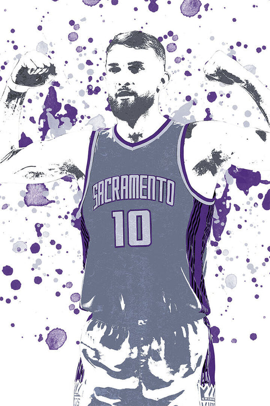 Domantas Sabonis Sacramento Kings Basketball Star Player Poster Wall Art Print Home Wall Decor - xonomax