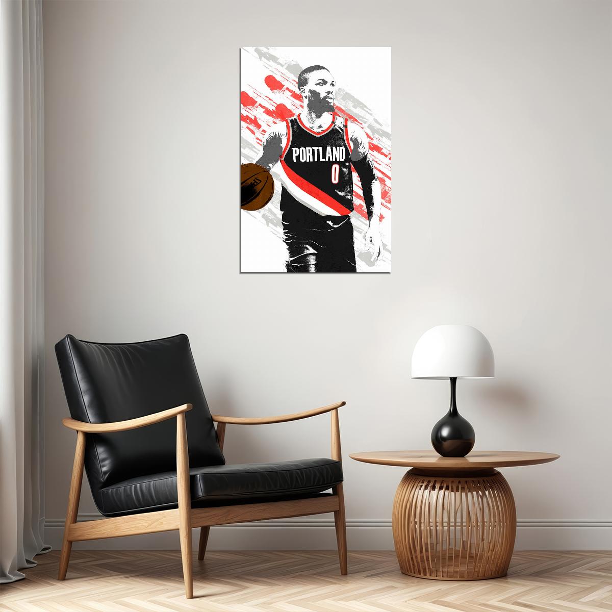 Damian Lillard Portland Trail Blazers Basketball Player Poster Wall Art Print Home Wall Decor - xonomax