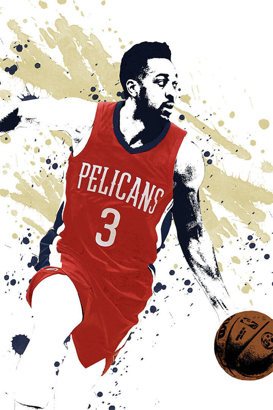Cj Mccollum New Orleans Pelicans Basketball Star Player Poster Wall Art Print Home Wall Decor - xonomax