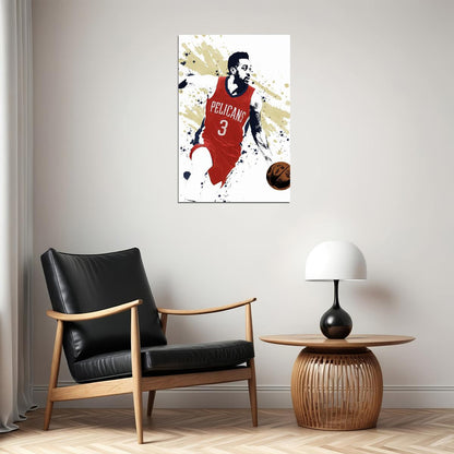 Cj Mccollum New Orleans Pelicans Basketball Star Player Poster Wall Art Print Home Wall Decor - xonomax