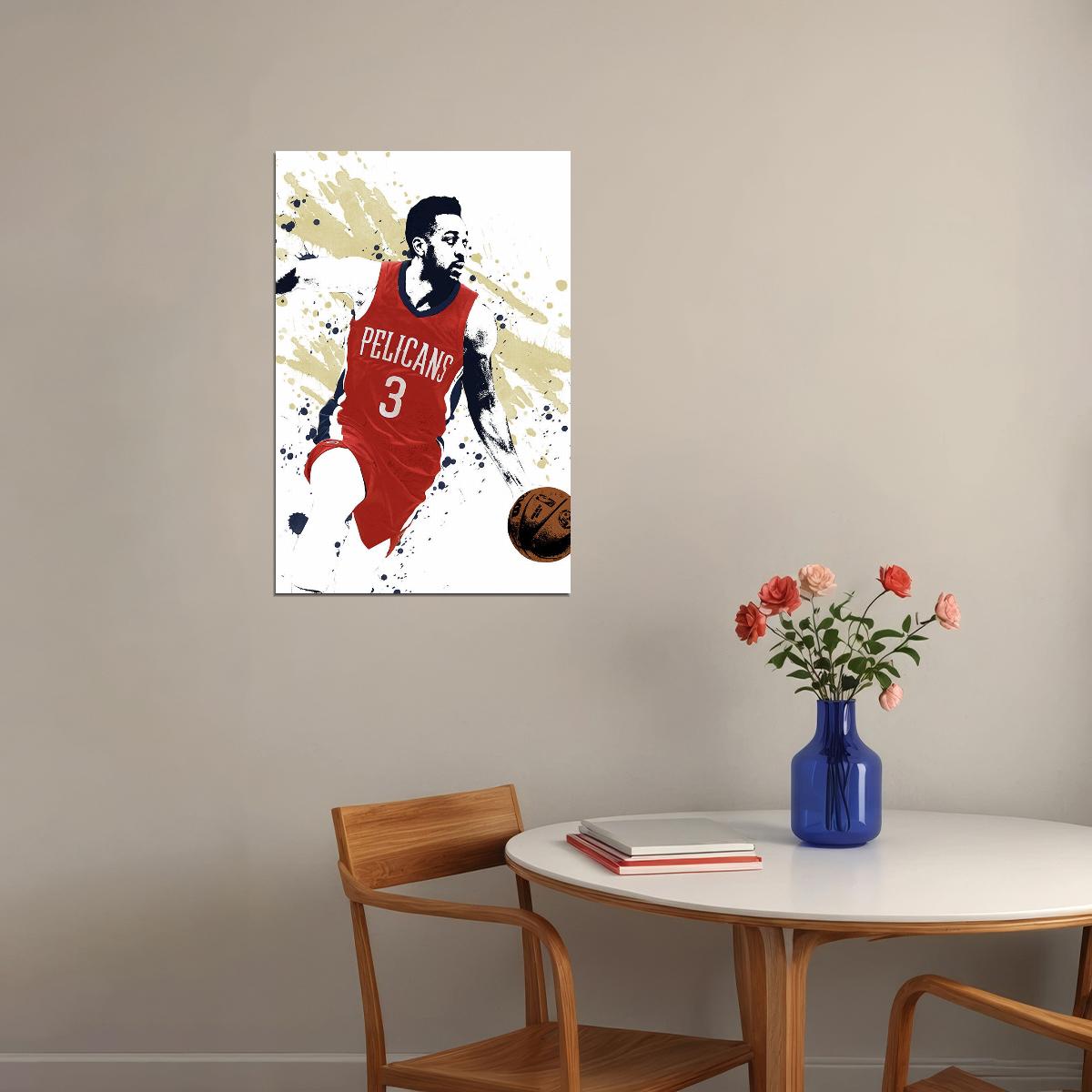 Cj Mccollum New Orleans Pelicans Basketball Star Player Poster Wall Art Print Home Wall Decor - xonomax