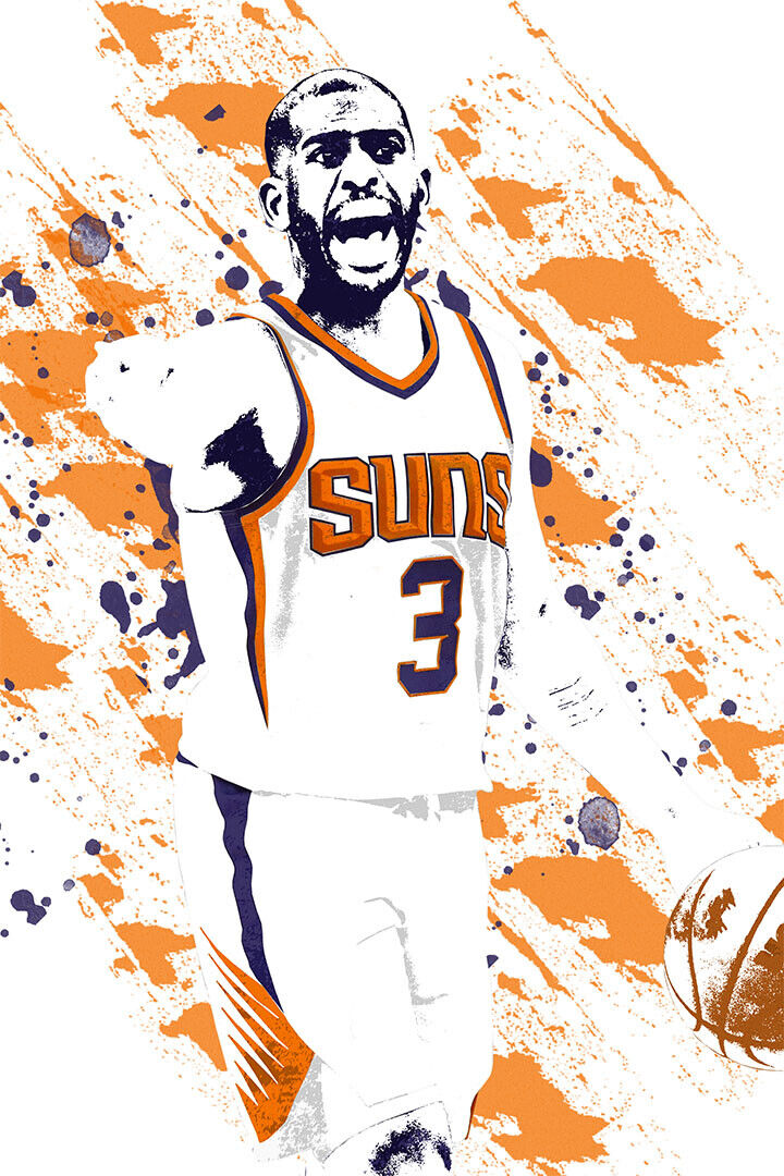 Chris Paul Phoenix Suns Basketball Star Player Poster Wall Art Print Home Wall Decor - xonomax
