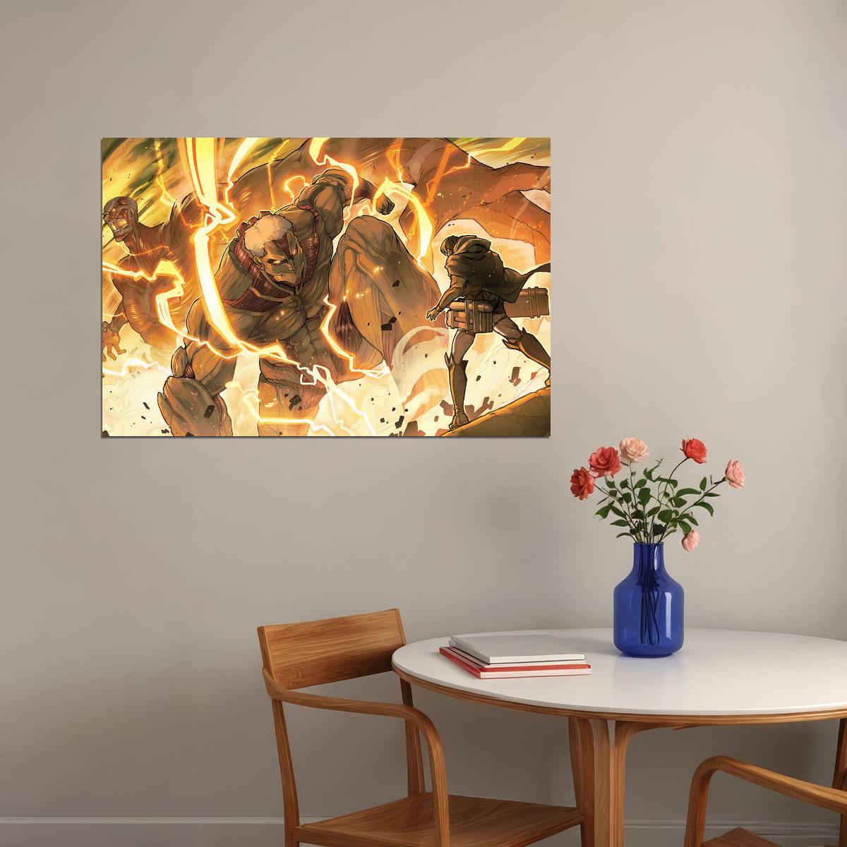Attack On Titan Animation Armored Titan Action Adventure Poster Wall Art Print Home Wall Decor - xonomax