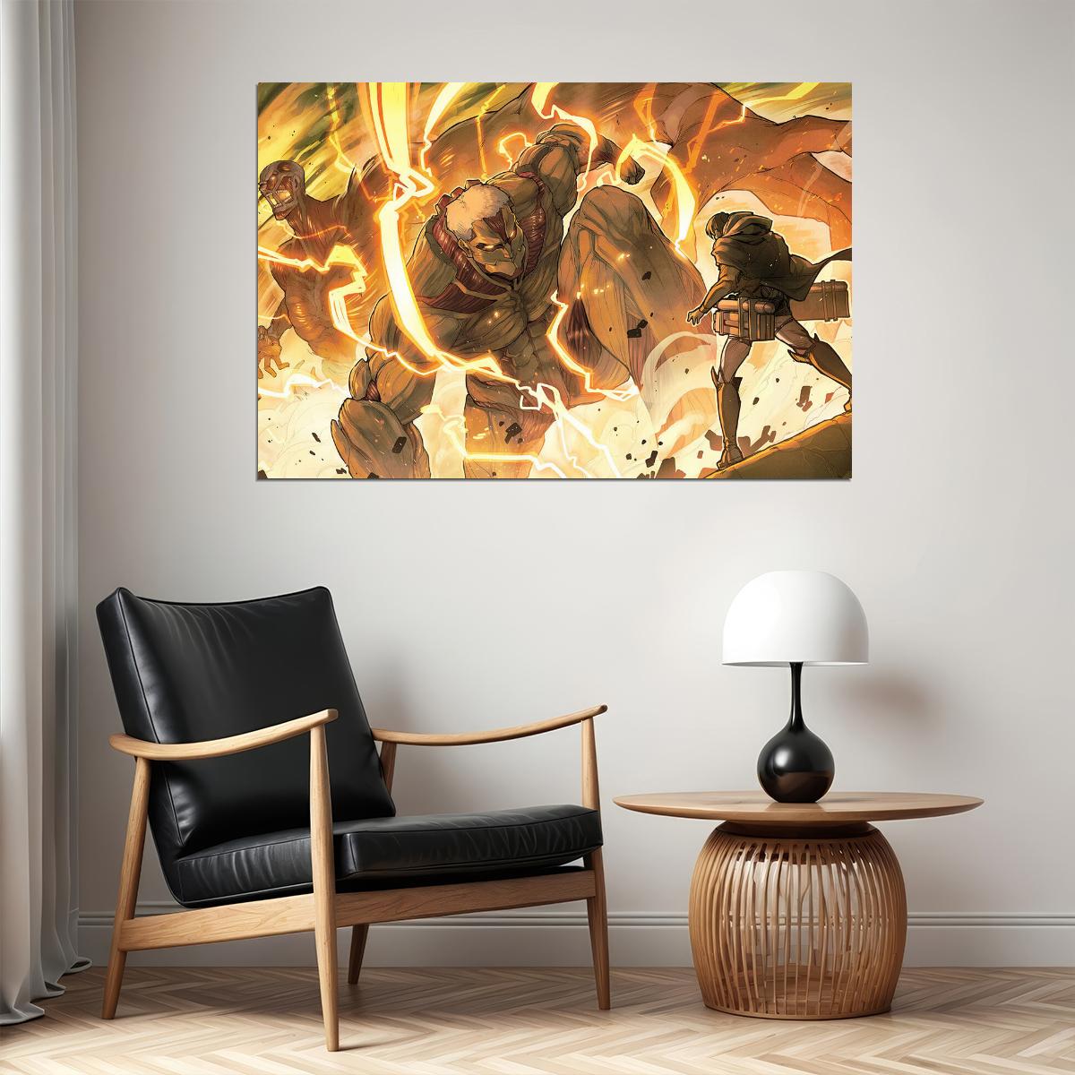 Attack On Titan Animation Armored Titan Action Adventure Poster Wall Art Print Home Wall Decor - xonomax