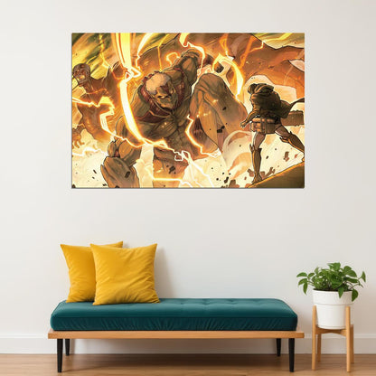 Attack On Titan Animation Armored Titan Action Adventure Poster Wall Art Print Home Wall Decor - xonomax