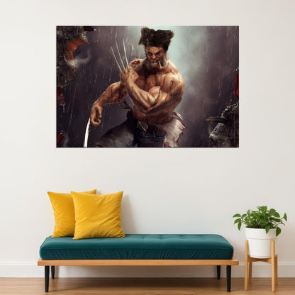 Wolverine Movie Claw Logan Science Fiction Action Horror Poster Wall Art Print Home Wall Decor - xonomax