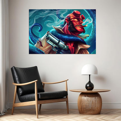 Hellboy Movie Fantasy Action Adventure Poster Wall Art Print Home Wall Decor - xonomax
