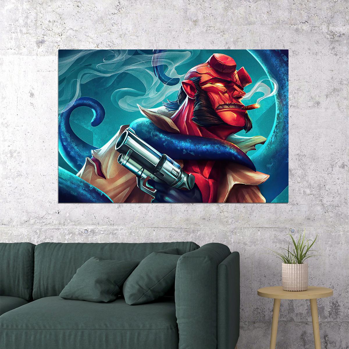 Hellboy Movie Fantasy Action Adventure Poster Wall Art Print Home Wall Decor - xonomax