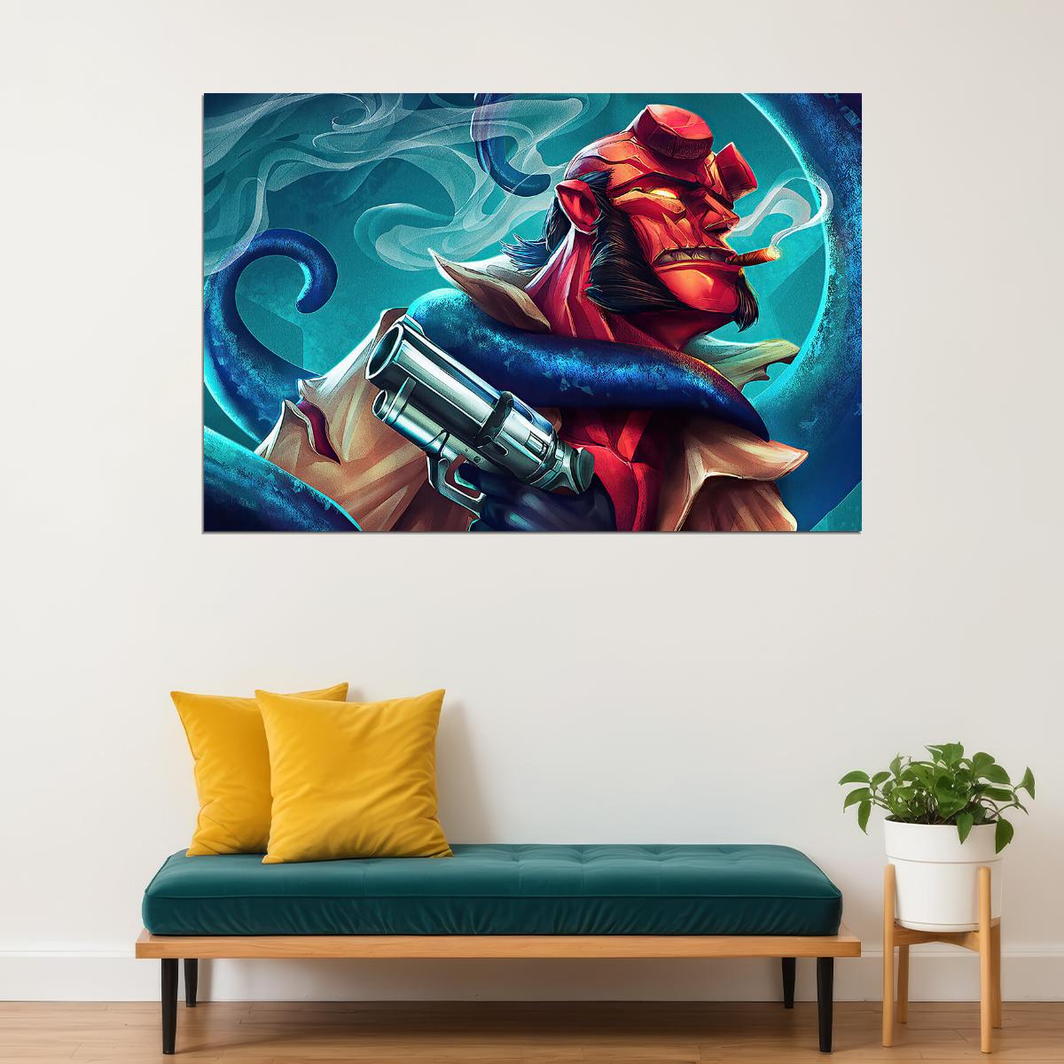 Hellboy Movie Fantasy Action Adventure Poster Wall Art Print Home Wall Decor - xonomax
