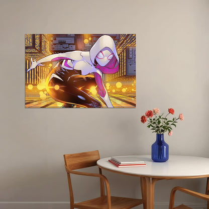 Spider Gwen Movie Adventure Action Fantastic Poster Wall Art Print Home Wall Decor - xonomax