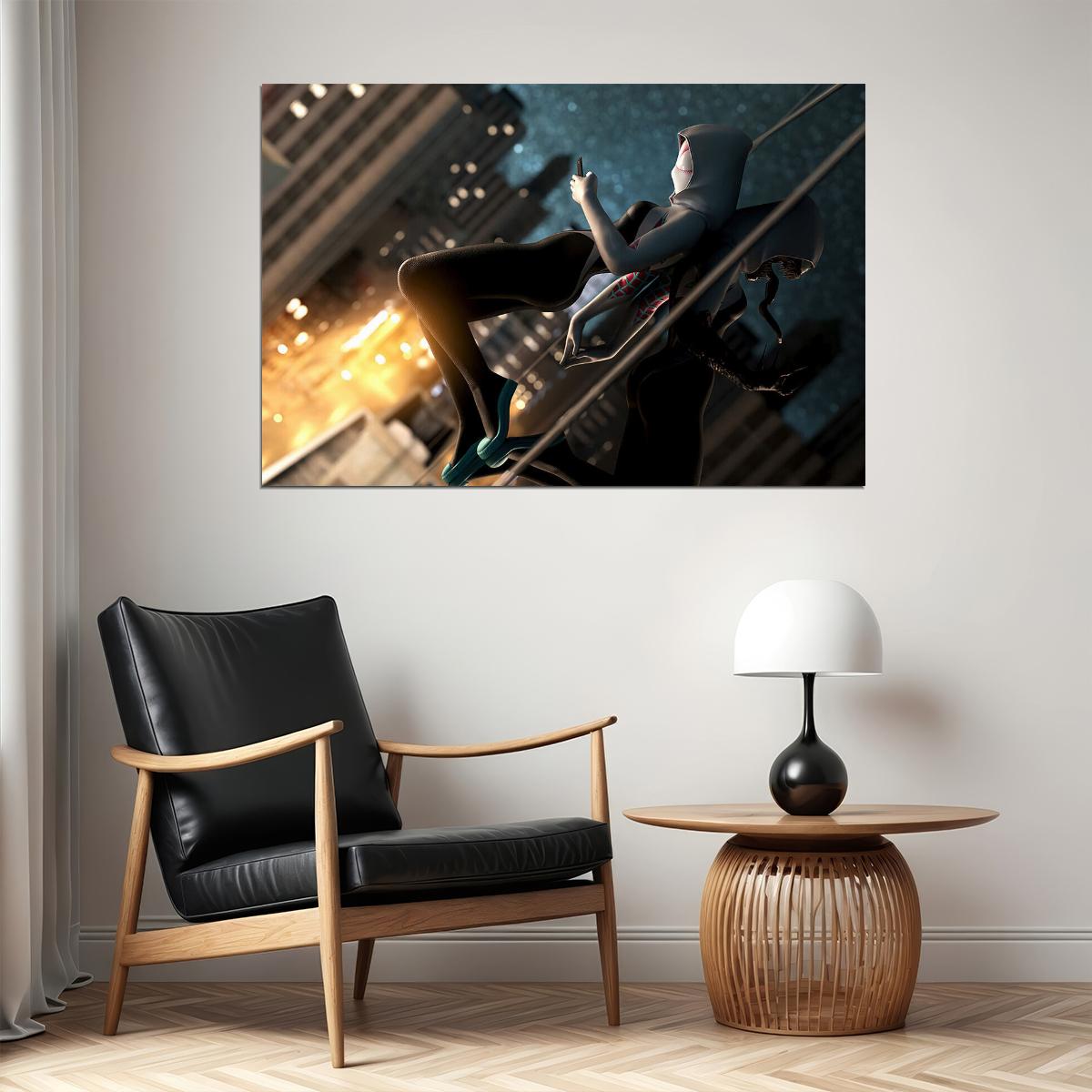 Spider Gwen Movie Action Fantastic Adventure Poster Wall Art Print Home Wall Decor - xonomax