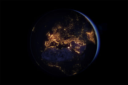 Planet Earth View From Space Dark Sky Poster Wall Art Print Home Wall Decor - xonomax