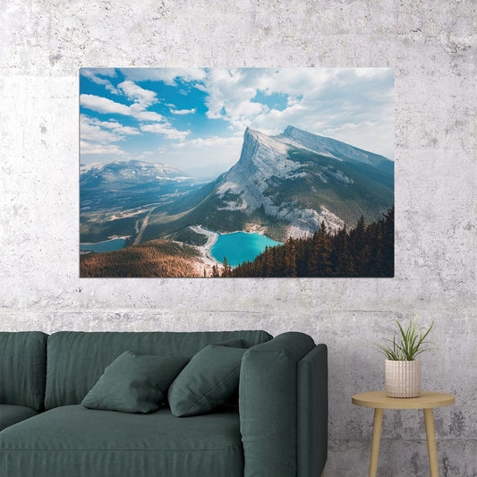 Mountain Clouds Sky Forest Landscape Travel Poster Wall Art Print Home Wall Decor - xonomax