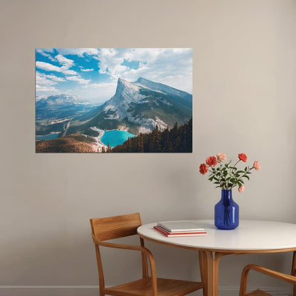 Mountain Clouds Sky Forest Landscape Travel Poster Wall Art Print Home Wall Decor - xonomax