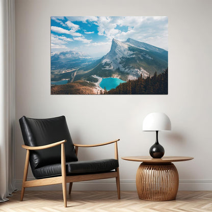 Mountain Clouds Sky Forest Landscape Travel Poster Wall Art Print Home Wall Decor - xonomax