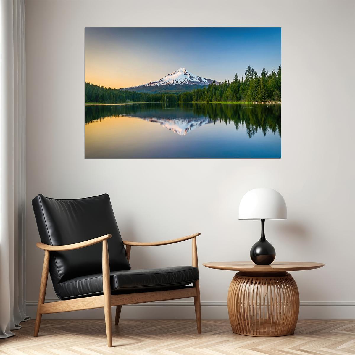 Lake Forest Mountain Sky Forest Landscape Poster Wall Art Print Home Wall Decor - xonomax