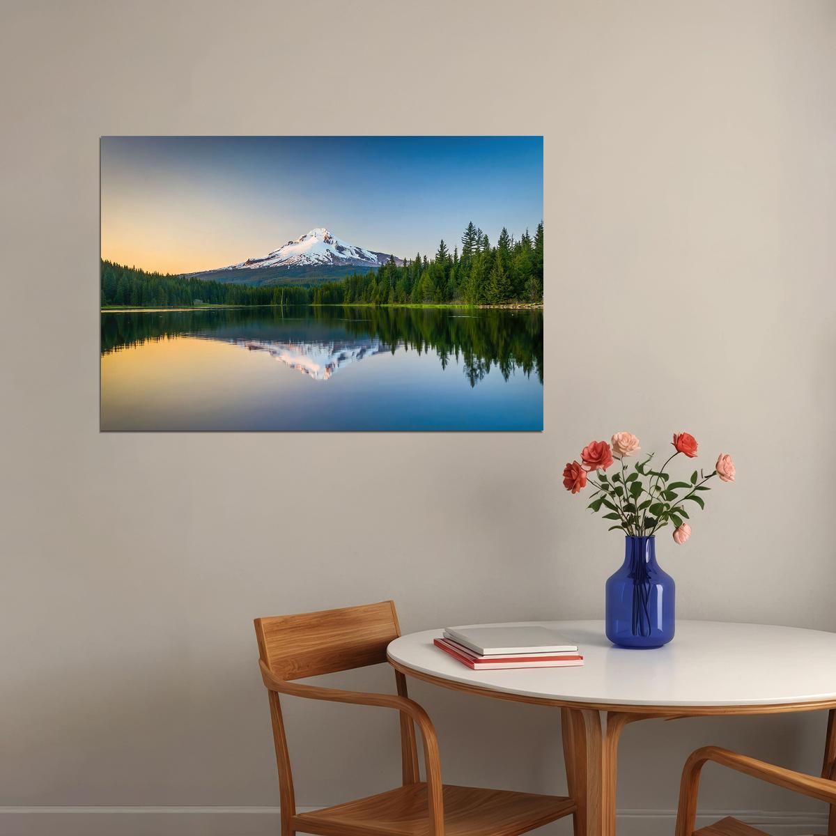 Lake Forest Mountain Sky Forest Landscape Poster Wall Art Print Home Wall Decor - xonomax