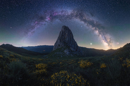 Mountain Night Sky Stars Fantastic Landscape Poster Wall Art Print Home Wall Decor - xonomax