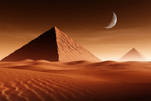 Pyramid Desert Moon Tourism Landscape Poster Wall Art Print Home Wall Decor - xonomax