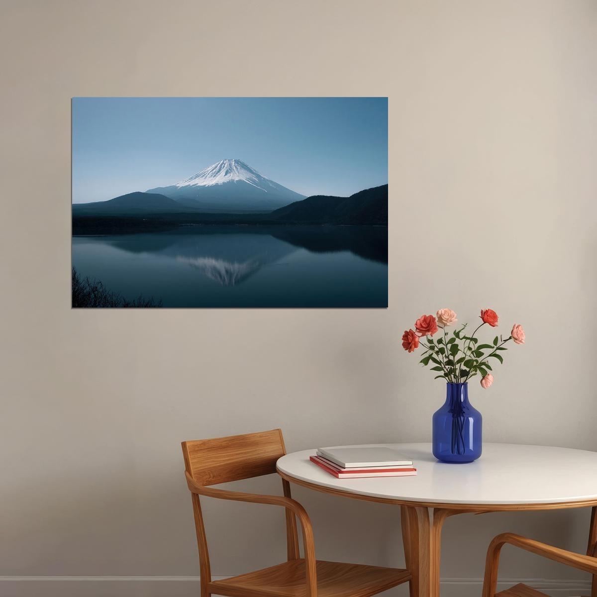 Mount Fuji Lake Skyscape Travel Landscape Poster Wall Art Print Home Wall Decor - xonomax