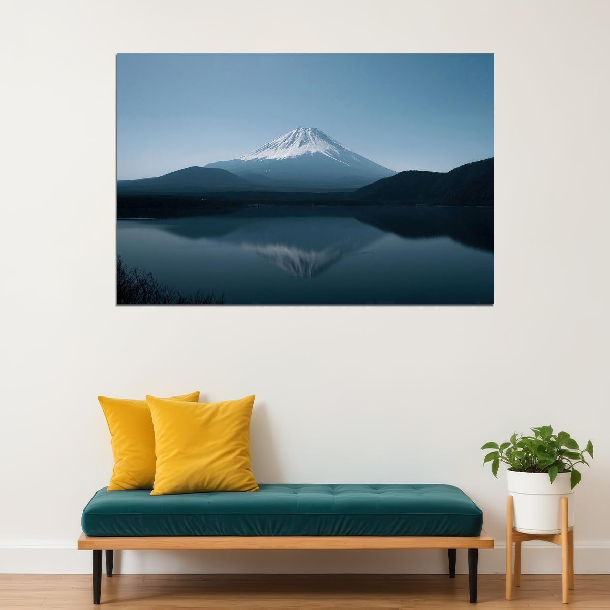 Mount Fuji Lake Skyscape Travel Landscape Poster Wall Art Print Home Wall Decor - xonomax